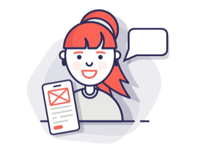 Test Animated Icon animated gif animation character illustration mobile talking wireframe woman