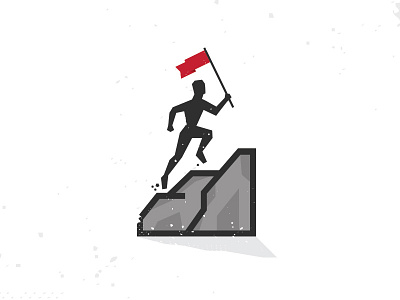 Take Me To The Top development flag growth illustration logo man performance rock running