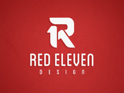 Red Eleven design eleven icon logo r red red eleven type