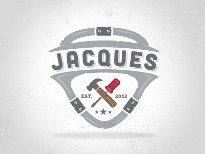 Jacque Logo framework hammer illustrator jacque logo metal prototype screwdriver star tools