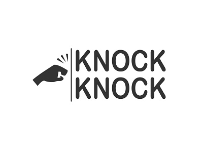 Knock Knock Logo 1 advertisement branding design designer graphicdesigner icons illustration logo logodesign typography vector