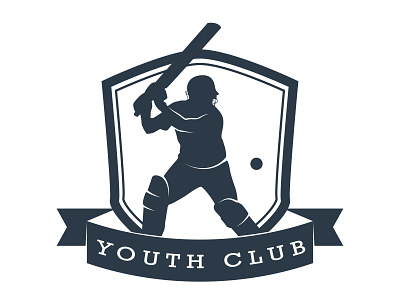 Youth Cricket Club Logo 1 advertisement branding design designer graphicdesigner icon illustration logo logodesign typography vector