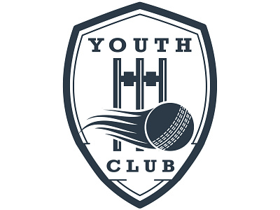 Youth Cricket Club Logo 2 advertisement branding design designer graphicdesigner icon illustration logo logodesign typography vector