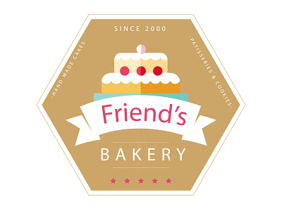 LOGO OF A BAKERY :- FRIENDS BAKERY (1) branding design designer graphicdesigner illustration logo logodesign typography vector