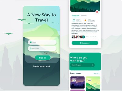 Travel app app illustration