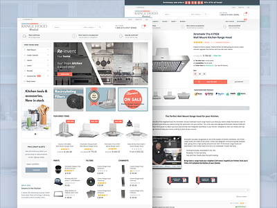 Kitchen Appliances E-Commerce branding design shopify sketch sketchapp ui ux web website