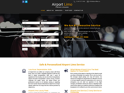 Airport Limo branding design ui ux web