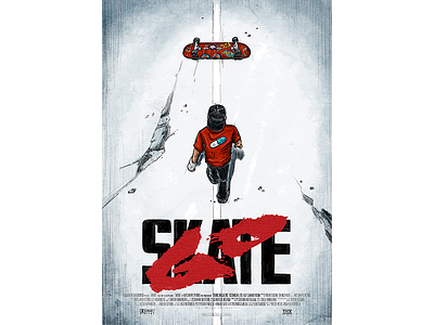 GO SKATE × アキラ akira artwork drawing film poster gsd illustration movie poster poster sk8 skate skateboard skateboarding
