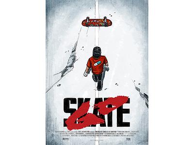 GO SKATE × アキラ akira artwork drawing film poster gsd illustration movie poster poster sk8 skate skateboard skateboarding