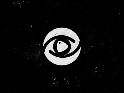 cmotpu logo eye logo logo design logotype monochrome play symbol icon video