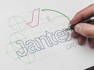 Jantex Group logo adobe illustrator design logo making of