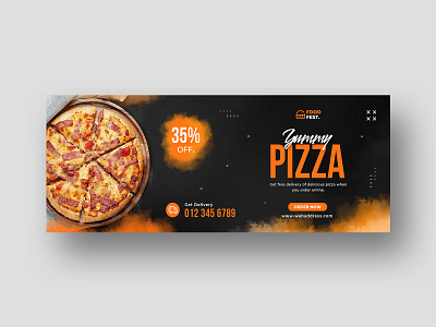 Restaurant food facebook cover template banner facebook cover food pizza restaurant social media web banner