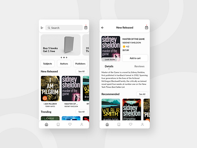 Book Store App UI Concept app book store ui