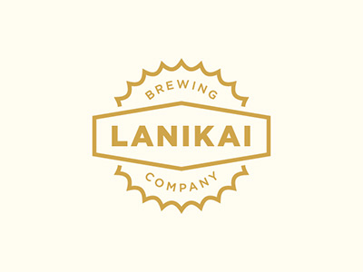 Lanikai Brewing Company Logo badge beer brewing circle logo sun