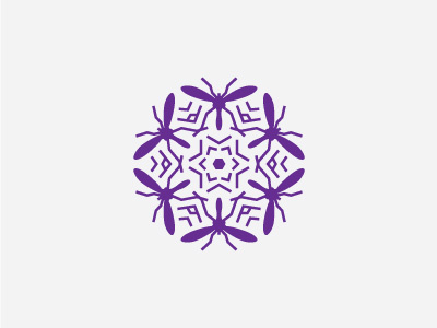 Bug Flake 4 bug holiday insect radial snowflake symmetry winter