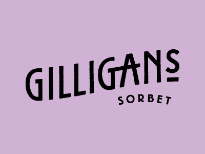 Gilligans Logo 2 food identity logo sorbet typography wordmark