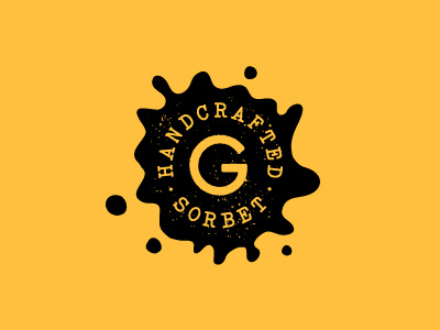 Gilligans Logo 5 food identity logo sorbet splat typography wordmark