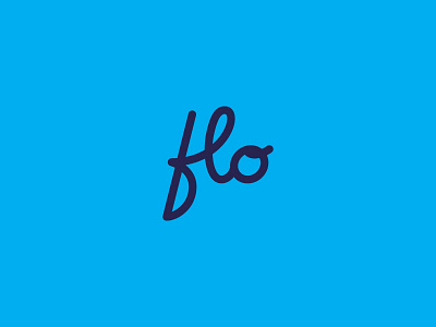 Flo branding flow identity logo monolinear script smooth tech