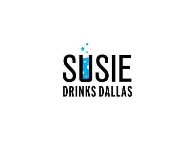 Susie Drinks Dallas alcohol branding cocktail dallas drink identity logo spirit texas typography