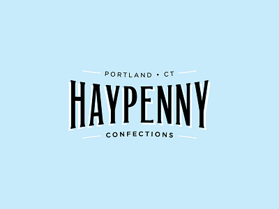 Haypenny bakery branding identity logo marshmallow typography vintage