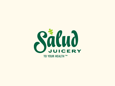 Salud Juicery branding fruit identity juice juicery leaf logo script typography vegetable