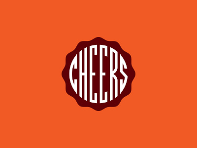 Cheers badge beer branding cocktails deco identity lettering logo seal typography