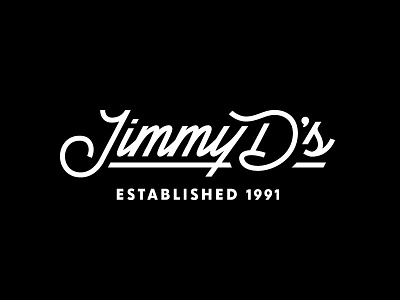 Jimmy D's bar branding dance identity lettering logo lounge script typography