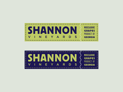 Shannon Vineyards branding grape identity logo tag typography vineyard wine
