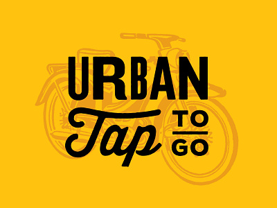 Urban Tap To-Go Logo bar beer brand illusration lettering motorcylce typography vintage