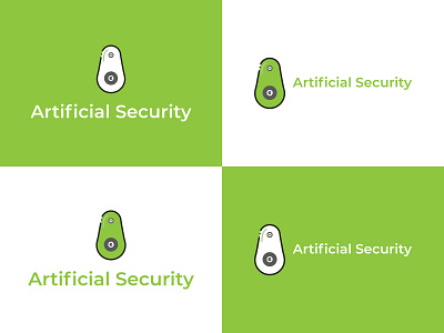Aritificial Security Cyber Cam  Minimalistic Logo