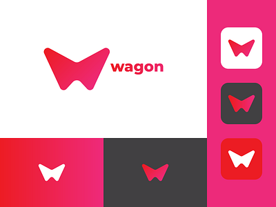 wagon, company logo, letter logo, W-letter logo