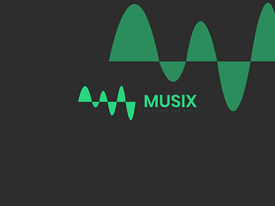 musix , minimalist logo with app icon