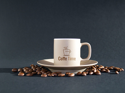 Coffe time brand identity coffeeshop line logo