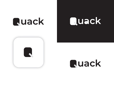 Quack app icon brand identity branding letter logo lettermark logo logo design logodesign minimalist logo