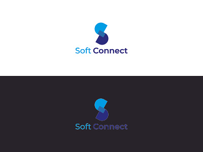 soft connect brand identity branding letter logo lettermark logo logo design logo designer logodesign logodlc minimalist logo