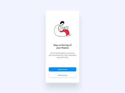 Investment app 2020 design animation app design figma finance finance app flat gif interaction design investment app latest design minimal money app popular prototype sketch ui ui animation ux wallet app