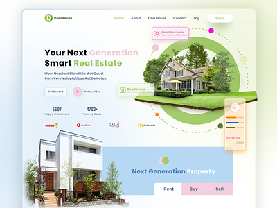 Real Estate Website apartment corporate figma flat ui design glass design house housing landing page minimal morphism properties property real estate real estate agency real estate agent realestate realestatelife realtor website website design