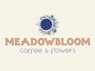 Meadowbloom Coffee & Flowers brand identity branding branding agency custom lettering handlettering identity design illustration logo logo design