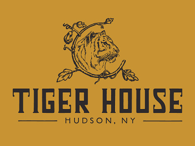 Tiger House brand identity branding branding agency custom lettering handlettering hospitality identity design illustration logo logo design