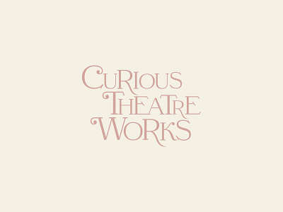 logo — curious theatre works branding custom type logo logo design