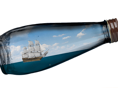 A ship in a bottle photoshop