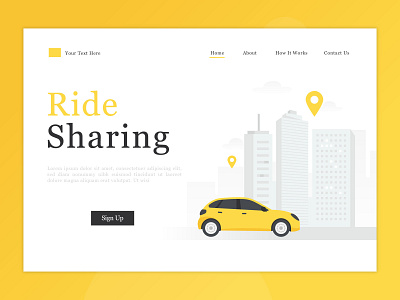 Ride Sharing Service application design car city concept custom work illustrator illustrtion location ride sharing app share track ui ux design vector web designer your location