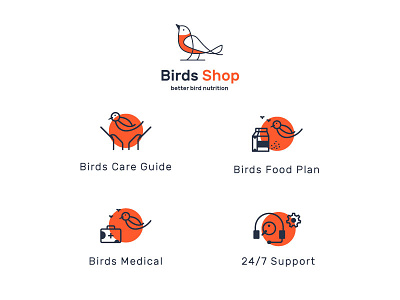 Bird Shop Icon brand design branding illustration minimal minimalist logo vector