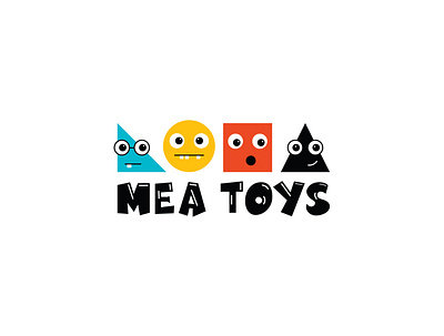 MEA Toys brand branding character emoji eyes face symbol toys company