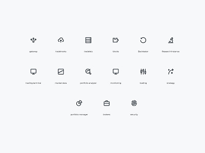 Technologies material icon set