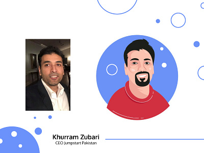 Khurram Zuberi CEO Jump start pakistan art avatar cartoon character custom work graphic design icon illustration illustrator vector