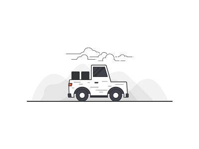 landscape jeep illustration