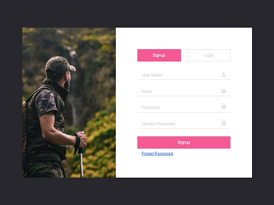 Tourzilla Signup & Login Page Design