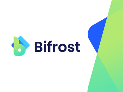 Bifrost Wallet App LOGO branding branidentity digital currency gradient icon lettering logo minimalist logo mobile app logo typography ui vector