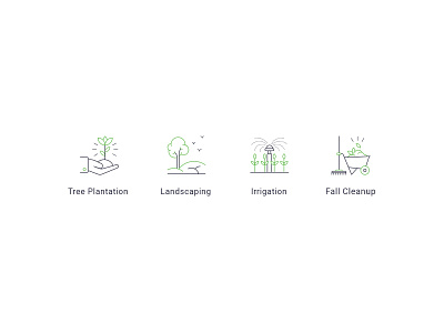 Landscaping icons branding gardening icon icon design landscaping line ui icons vector web icon